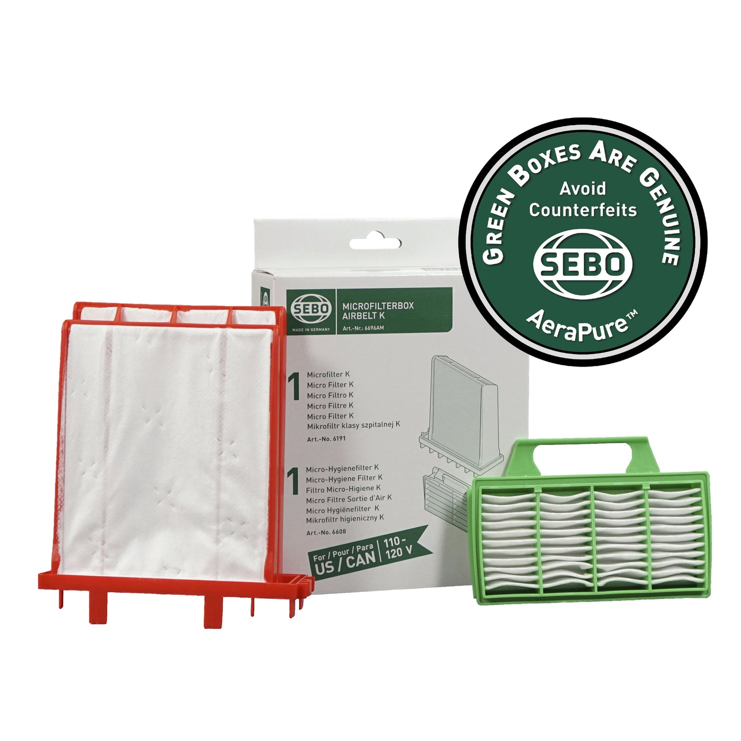 SEBO AIRBELT K MICROFILTERBOX