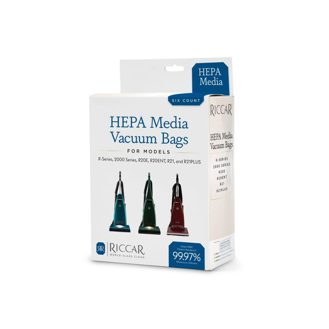 Riccar Type A HEPA Media Bags (6-Pack)