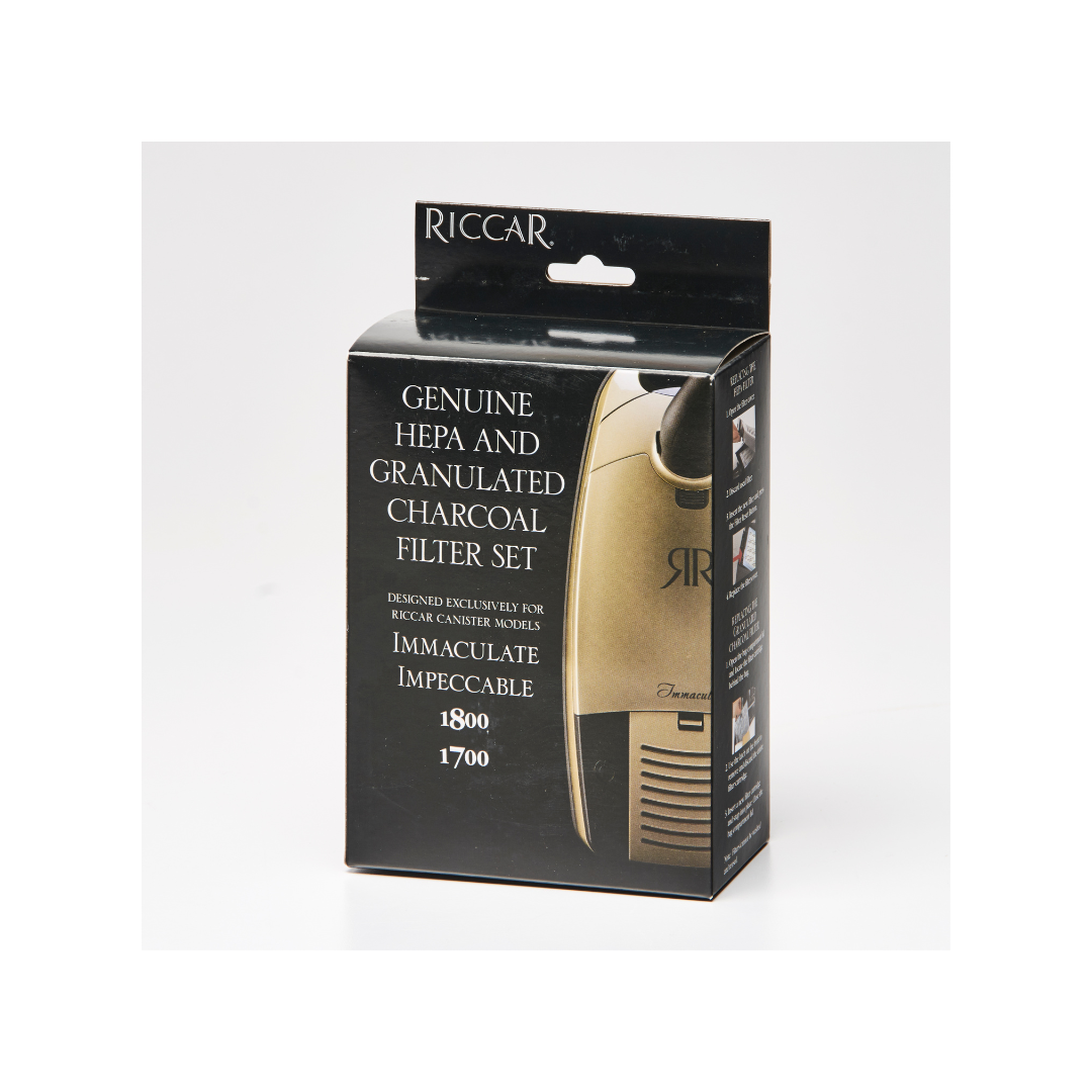 Riccar Power Team Canisters HEPA Media & Granulated Charcoal Filter Set