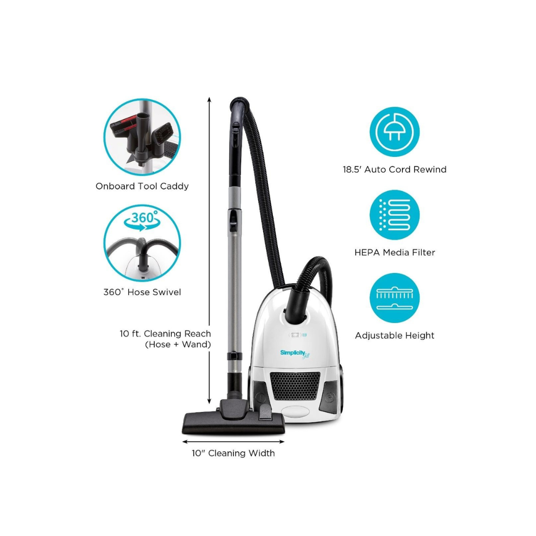 Simplicity Jill Lightweight Canister Vacuum