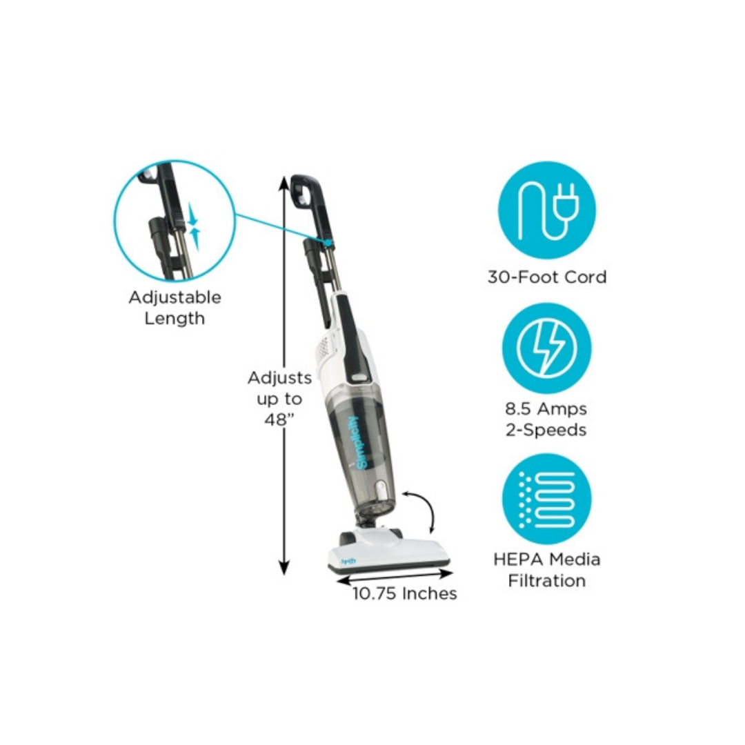 Simplicity Spiffy Bagless Stick Broom Vacuum