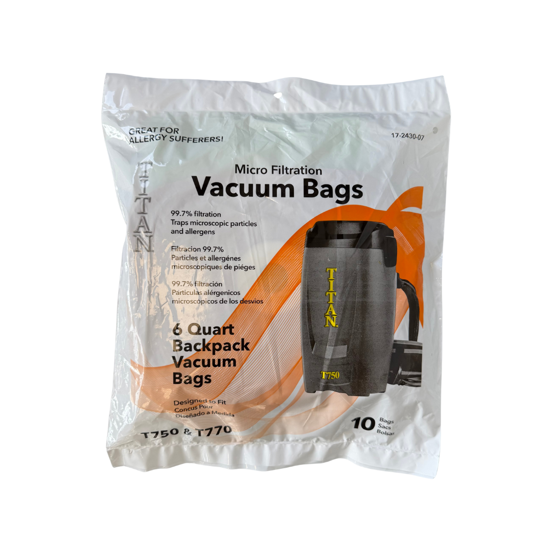 Titan 6 Quart Backpack Vacuum Bags (10-Pack)