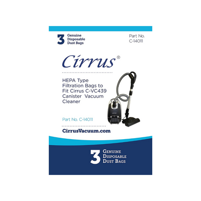 Cirrus C-VC439 Canister HEPA Media Bags (3-Pack)