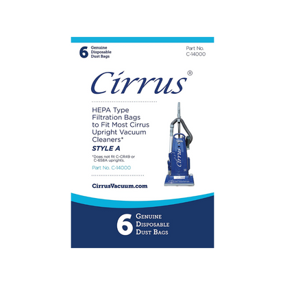 Cirrus Upright Style A HEPA Media Bags (6-Pack)